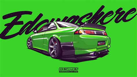 What was your dream jdm car when you were young? Wallpaper : EDC Graphics, Nissan 200SX, JDM, render ...