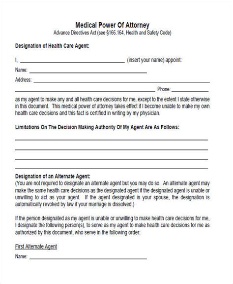 Free Printable Power Of Attorney Form Tennessee Printable Forms Free