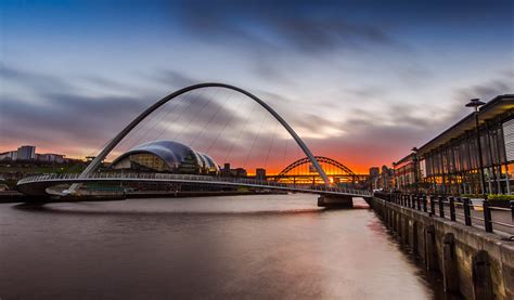 Millenium Bridge Sunset Taken At Newcastle Upon Tyne On 0 Flickr