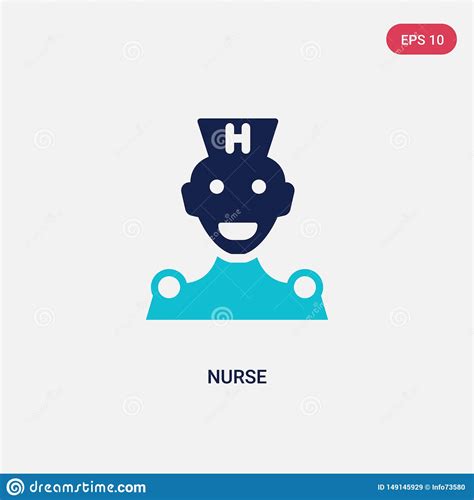 Two Color Nurse Vector Icon From Artificial Intelligence Concept