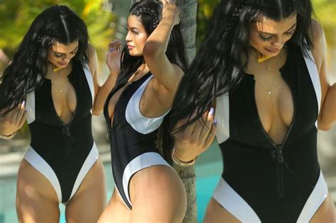 Kylie Jenner Risks Wardrobe Malfunction As She Models Revealing