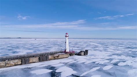 St Ignace Mackinac Island Ice Bridge Youtube