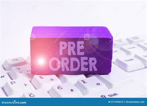Conceptual Caption Pre Order Word For An Order For A Product Placed
