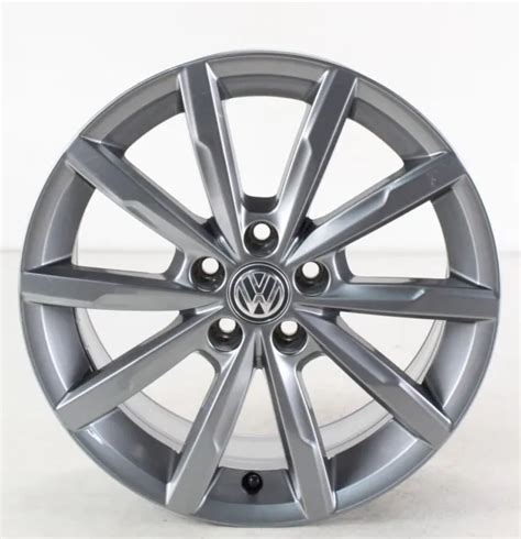 Vw Polo 6r 6c Alliage 16 Pouces Einzelfelge Portago Gris Jante