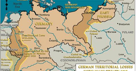 The History Corner German Territorial Losses After Ww1 Detailed Map
