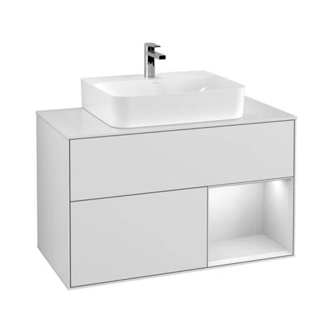 Villeroy And Boch Finion Led Vanity Unit With 2 Pull Out Compartments For