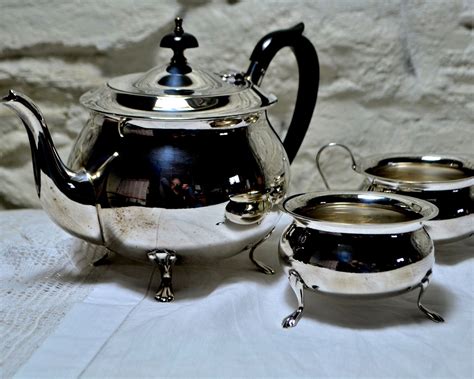 English Silver Plated Tea Set By Yeoman Plate Silverplate On Etsy Uk