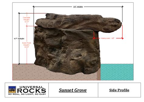 Sunset Grove Complete Swimming Pool Waterfall Kit By Universal Rocks
