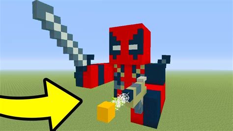 Minecraft Tutorial How To Make A Deadpool Statue House Deadpool 2