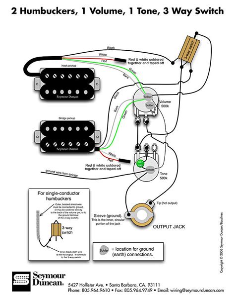 Guitar Wiring Diagrams 2 Pickups 1 Volume 1 Tone