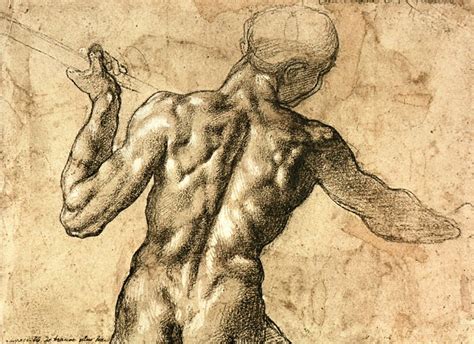 European Art Man From The Back Study Michelangelo