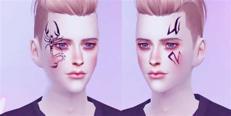 Face Tattoo N2 At Cloe Sims Sims 4 Updates