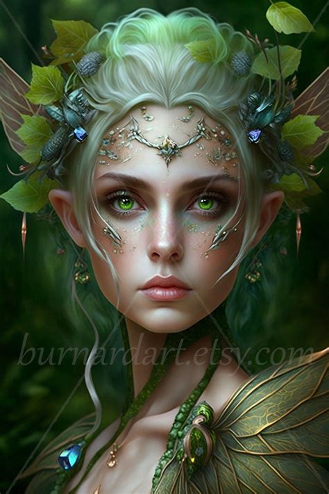 Forest Pixie Woman Digital Download Pixies Fantasy Ai Art Etsy Fairy