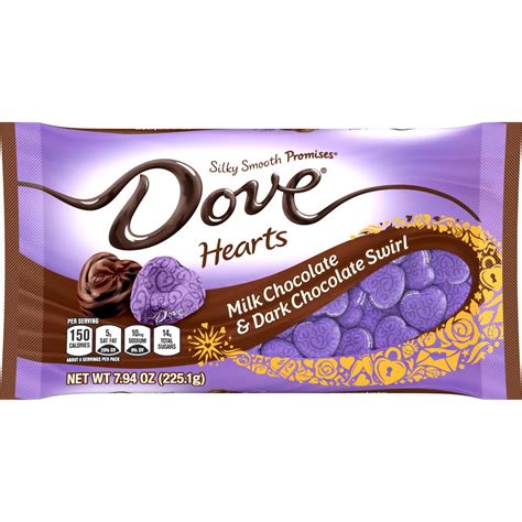Dove Promises Hearts Milk And Dark Chocolate Swirl Valentines Candy