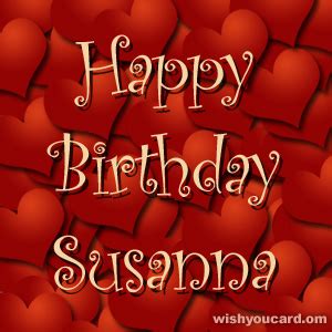 Happy Birthday Susanna Free e-Cards