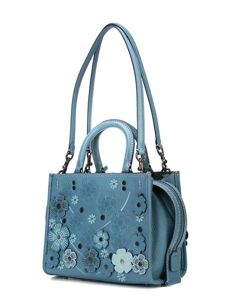 Shop over 240 top coach handbags and earn cash back from retailers such as coach and neiman marcus all in one place. COACH Leather Tea Rose Rogue 25 Bag in Blue - Lyst