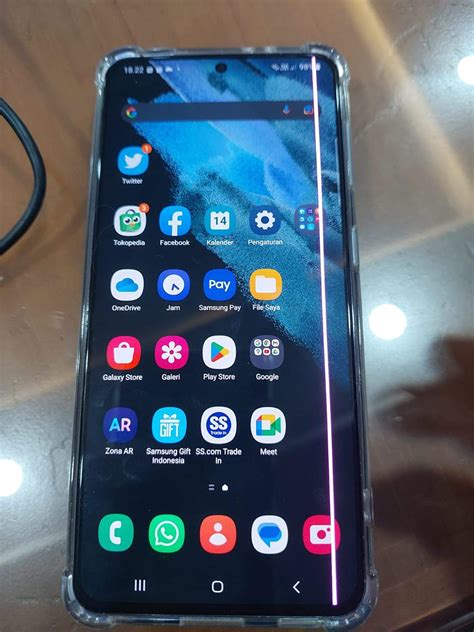 LCD HP Samsung S21 Terdapat "Pink Line" Pasca Update Software