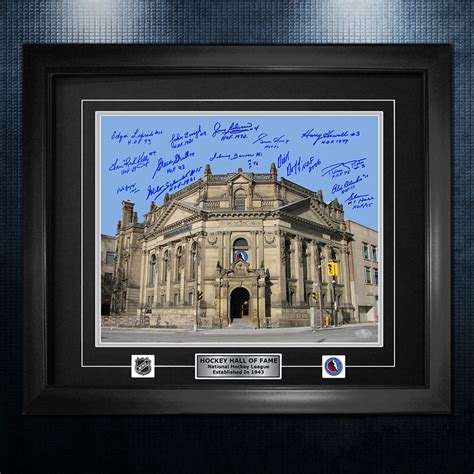 Hockey Hall Of Fame Building Nhl Legends Autographed 26x32 Frame Nhl