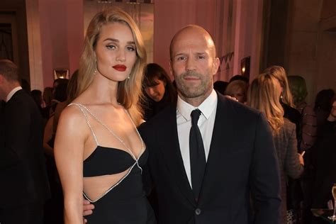 Model Rosie Huntington Whiteley L And Actor Jason Statham Attend The