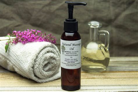 Natural Massage Oil Muscle Relaxing Vegan Soothing Etsy