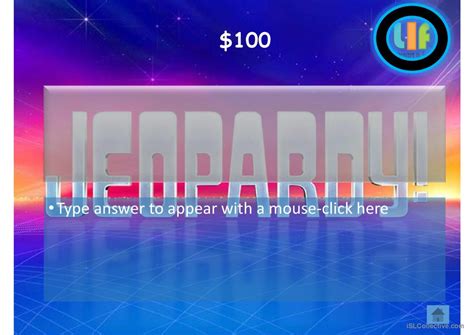Jeopardy Review Game General Gramma English Esl Powerpoints