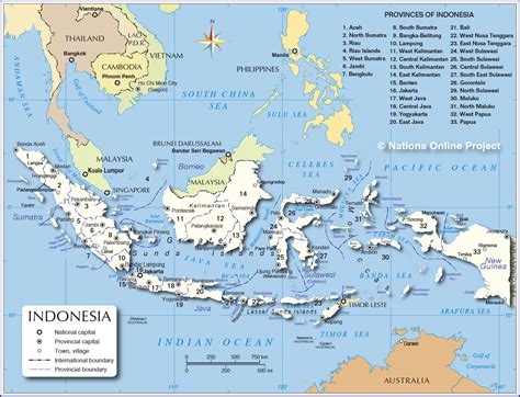 Administrative Map Of Indonesia Nations Online Project