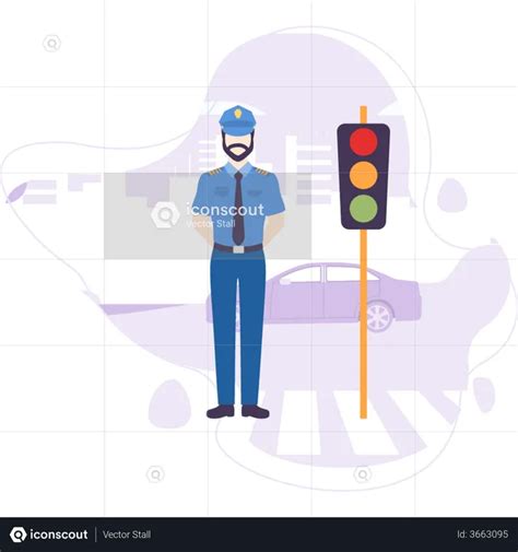 Best Traffic Officer Illustration Download In Png And Vector Format