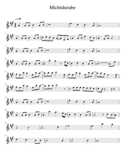 Michishirube Violet Evergarden Ed Full Version For Violin Sheet Music