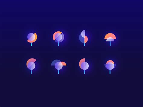 Hi Dribbblers Check Out These Futuristic Icons Of Trees Made For An