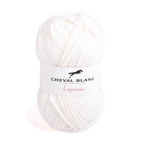 Laines Cheval Blanc Laponie Fil à Tricoter 100g 55 Acrylique 45