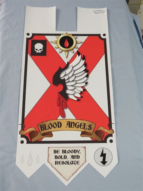 Warhammer 40k Blood Angels 10th Co Small Banner Ebay