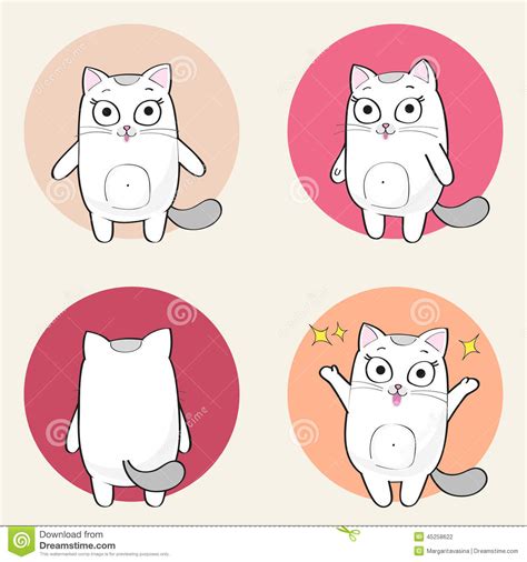Cute Cat Character Stock Vector Illustration Of View
