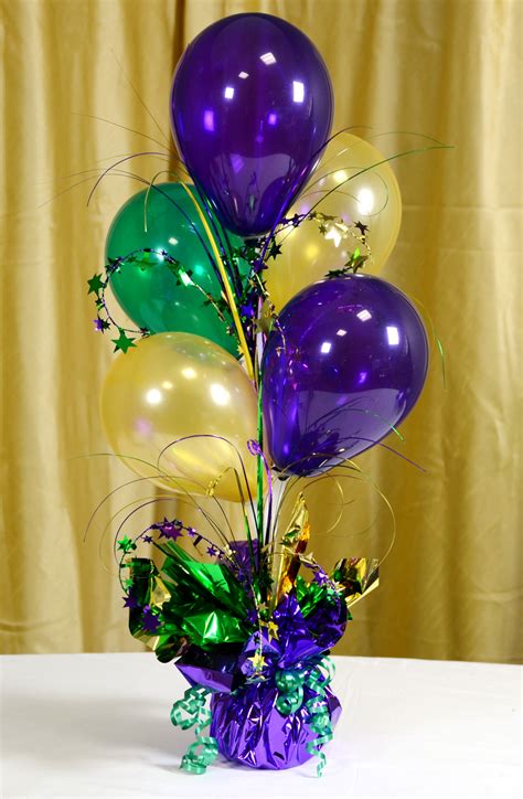 Party Ideas By Mardi Gras Outlet Air Filled Balloon Centerpieces