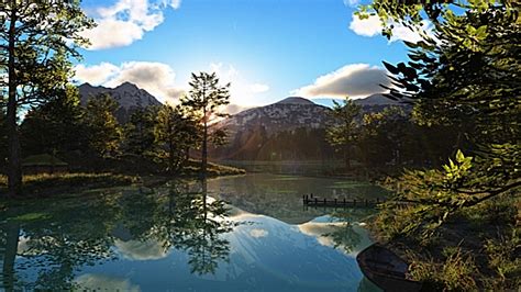 Beauty Cool Season Lake Nature Lakes Hd Desktop Wallpaper