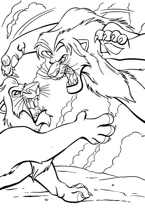 Discover all our printable coloring pages for adults, to print or download for free ! Walt Disney Coloring Pages - Scar & Simba - Walt Disney ...