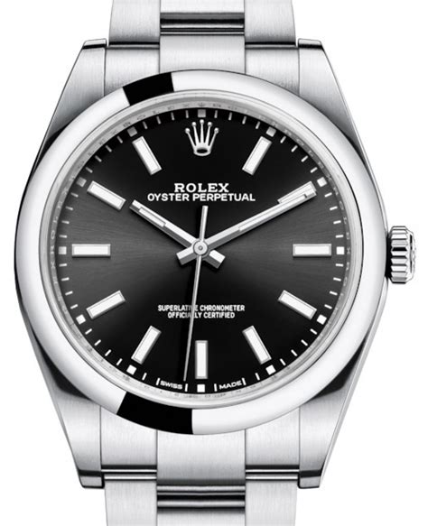Rolex Oyster Perpetual 39 114300 Black Index Domed Stainless Steel