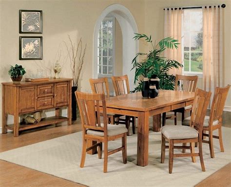 Rowyn wood extendable dining table set by inspire q artisan couch. Light Oak Finish Casual Dining Room Table w/Optional ...