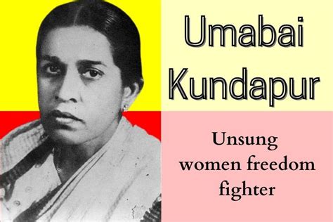 Umabai Kundapur Unsung Women Freedom Fighter Of Karnataka Women