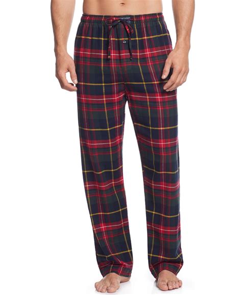 Polo Ralph Lauren Mens Plaid Flannel Pajama Pants In Red For Men
