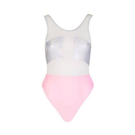 Pastel Mesh And Holographic Swimsuit By Jaded London Featuring Polyvore