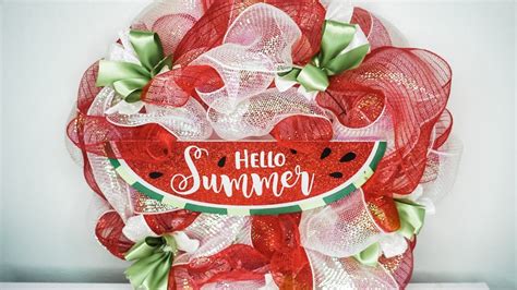 Turn this pack of dollar tree stove covers into cute spring wreaths with very few supplies and effort! DIY: Summer Deco Mesh Watermelon Wreath || Dollar Tree ...