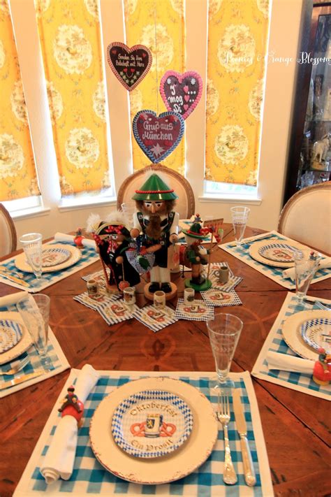 Oktoberfest Party Decorations - a Table Setting Idea - Petite Haus