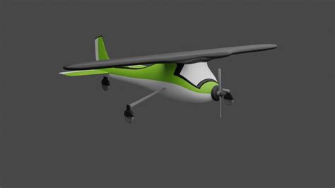 3d Model Airplane Cartoon Vr Ar Low Poly Cgtrader