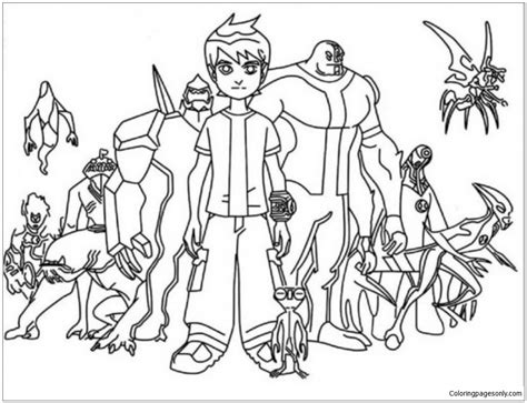 Even if you want coloring pages for yourself or your kids to fill the color in pages you can use our coloring pages for free. Inspiring Ben 10 Coloring Pages - Cartoons Coloring Pages ...