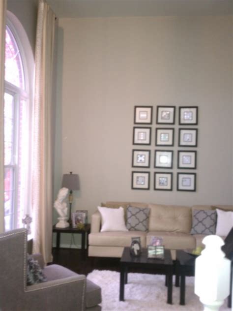 You can see how revere pewter looks in this kitchen and dining area. Living Room - Benjamin Moore revere pewter