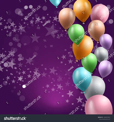 Birthday Balloon Background Vector Illustration Stock Vector Royalty