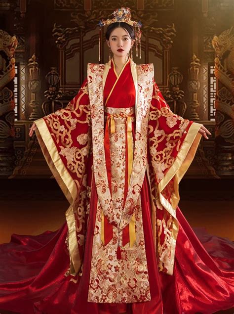 Traditional Han Chinese Wedding Dress Bridal Dress Hanfu Wedding Dress