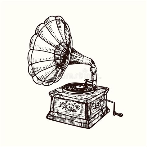Phonograph Sketch Stock Vector Illustration Of Record 22382090
