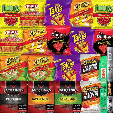 Buy Hot Chips And Spicy Chips Variety Snack Box With Chips Jerky And Chomps Sticks 20 Count