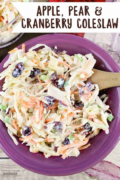 Like so many american favorites, coleslaw is an import that's been adapted and adopted for good. Apple Pear and Cranberry Coleslaw Recipe